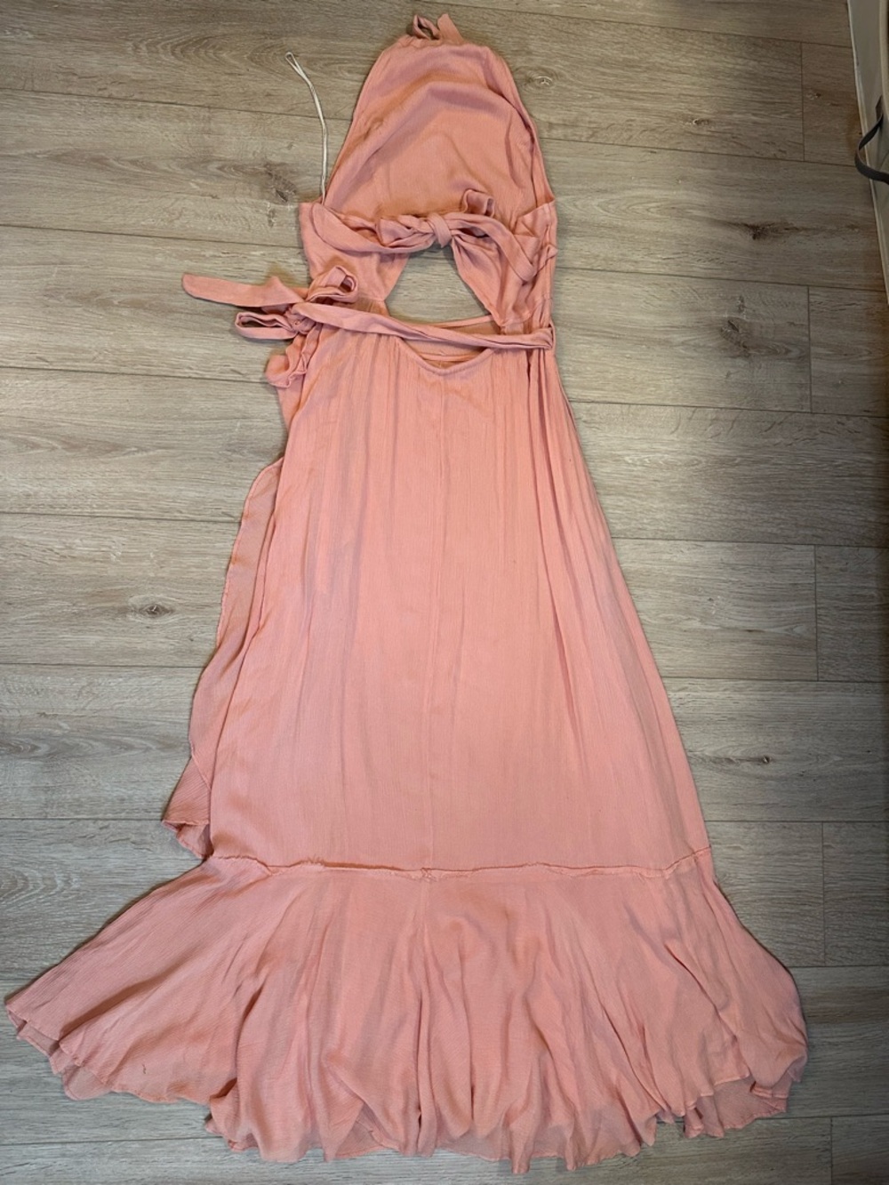 Free People Bring on The Heat Maxi Dress. Color creamy pink (woodrose) - Picture 3 of 7